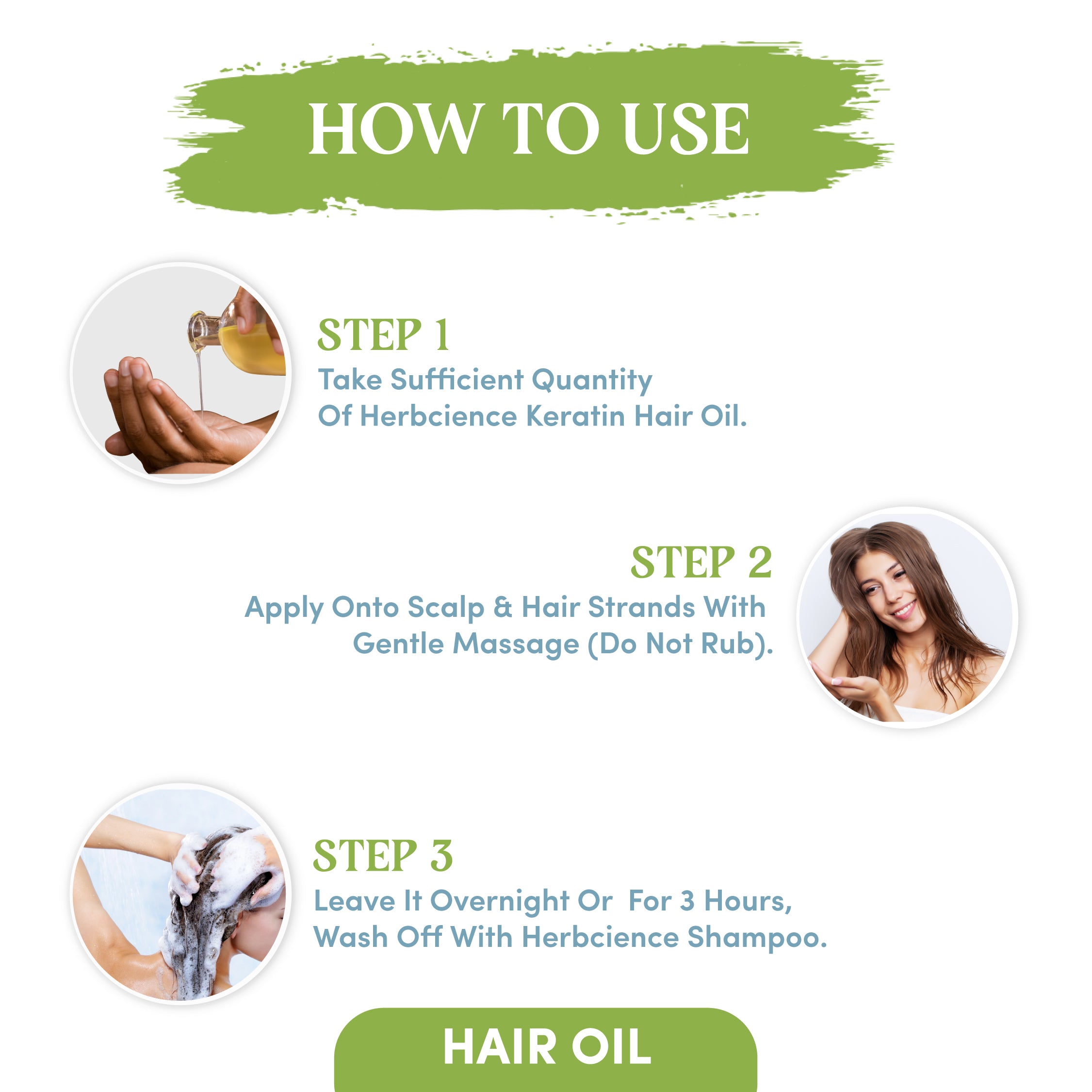 Keratin Hair Care Routine- Shampoo 300ml, Conditioner 300ml & Hair Oil 200ml